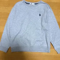 U.S.POLO ASSN スウェットLサイズ刺繍 ロゴ グレー