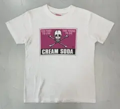 H572　CREAM　SODA　白　Ｔシャツ　スカルデザイン　クリームソーダのサムネイル