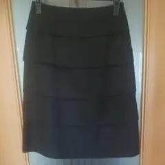 黒 ティアードスカート