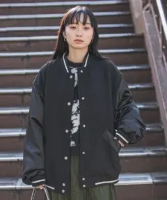 ★JEANASIS ジーナシス サテンキリカエスタジャン ジャケット ブルゾン