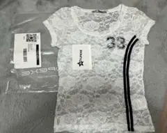 SETUPEXE ホワイト　レース　Tシャツ　33シズニルック