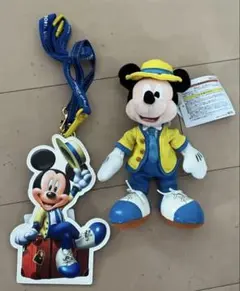 東京ディズニーリゾート　ミッキーマウス ぬいぐるみバッジ➕チケットホルダー
