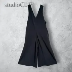 【studioCLIP スタジオクリップ】　きれいめリラックスサロペット　黒　Mのサムネイル