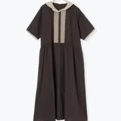 ⭐︎サマンサモスモス⭐︎セーラー襟前立て配色レースワンピース　M