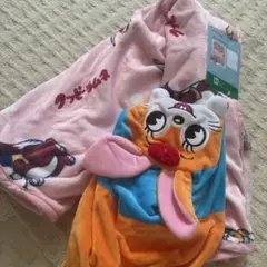レトロ クッピーラムネ ポーチ付きブランケット ハーフサイズ