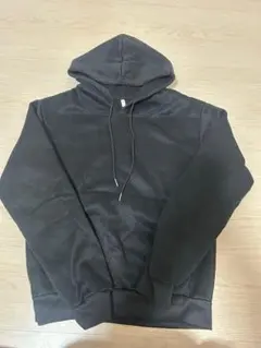 ブラック フリース フード付きパーカー S