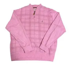 Hush Puppies ハーフジップ ニット ピンク Lのサムネイル