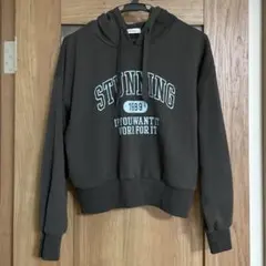 Lovetoxic フード付きクロップドトレーナー M