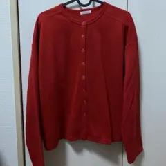 ITEMS URBAN RESEARCH 赤 スナップボタン付きカーディガン