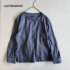 【ロートレアモン】ブルゾン　ジップアップ　デニム風ジャケット　カジュアル（38）