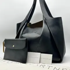 STELLA McCARTNEY サークルロゴ トートバッグ ブラック ポーチ付