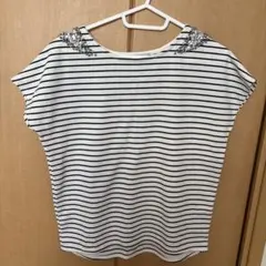 ユナイテッドアローズ　ビジュー付きボーダーカットソー