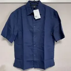 新品　H&M リラックスフィット 半袖シャツ ネイビー XSのサムネイル