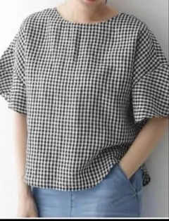 URBAN RESEARCH DOORS ギンガムチェック 半袖トップス