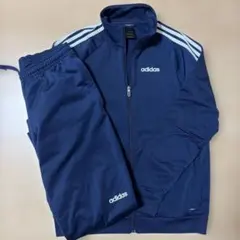 adidas トラックジャケット　ジャージ セットアップ　ネイビー