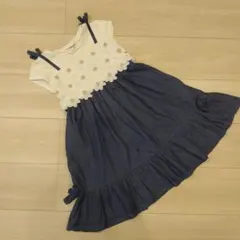 うさ様おまとめ　anyFAM フラワーレースドッキングワンピ　120