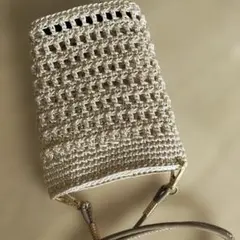 かぎ針編みスマホショルダーバッグ