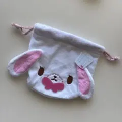 シュガーバニーズ ふわふわ巾着2 しろうさ
