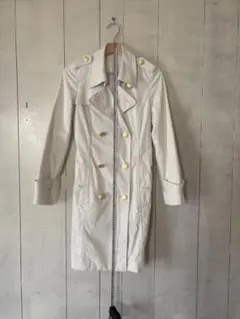pinky&Dianne ホワイト ダブルブレスト トレンチコート