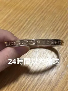 COACH コーチピンクゴールドブレスレットバングル