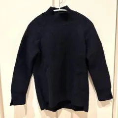 ＋J UNIQLO Mサイズ　ネイビー ケーブル編み ハイネックセーター
