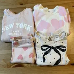 H&M トレーナーセット 80cm ピンク系