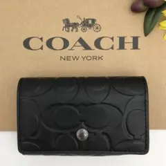 極美品☆COACH フォトフレーム ピクチャ チャーム エナメル 黒 ハート