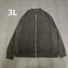 3L ジャンパー・ブルゾン 美品　カジュアル 黒 ブラック　アウター　薄手