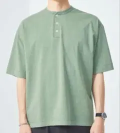 Healthknit ヘンリーネック Tシャツ ライムのサムネイル