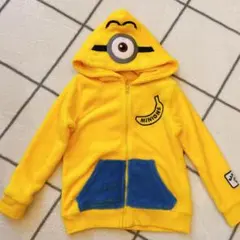 美品❣️ ミニオン フリースパーカー 120cm 黄色 ユニバ BABYDOLL