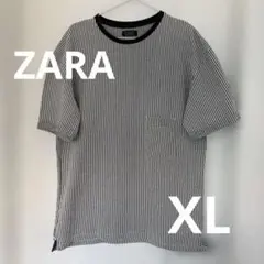 ZARA MAN ストライプ Tシャツ 白黒 モノトーン 半袖