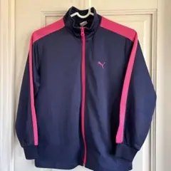Puma フルジップジャケット 140サイズ ネイビー/ピンク