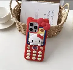 ハローキティ iPhone16Proケース レッド