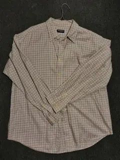 90s OLD UNIQLO チェック柄 長袖シャツ XL