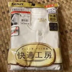 GUNZE 長袖前あき釦付シャツ KH2518 L