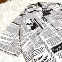 柄シャツ ニュースペーパー柄 名作 00s John Galliano ニュース