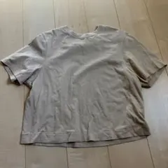 ユニクロ クロップドクルーネックTシャツ ベージュMサイズ