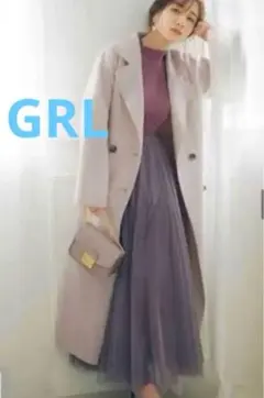 GRL グレイル リボンベルト付きロングガウンコート　田中みな実　ydm178