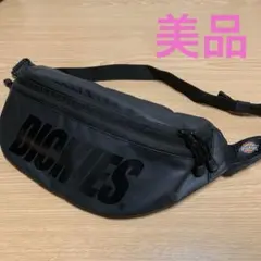 【美品】Dickies ブラック ボディバッグ ウエストポーチ アウトドア