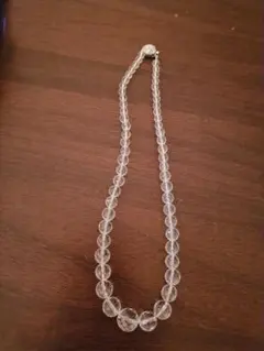 SILVER　多面カット　水晶　ネックレス