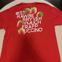 非売品 Starbucksストロベリーフラペチーノ Tシャツ Sサイズ 赤