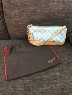 【希少色】　COACH アクセサリーポーチ　シグネチャー
