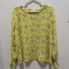 grove 花柄 長袖 ブラウス イエローのサムネイル