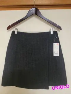 【最終価格】UNIQLO ダークグリーン ラップミニスカート
