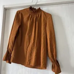 ブラウス 長袖 ドット