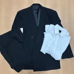 ブラックフォーマル スーツ ダブルブレスト セットアップ ジャケット パンツ