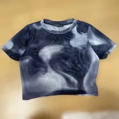 SHEIN シースルー 半袖 Tシャツ ブルーブラック