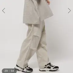 美品　2WAYパラシュートパンツ　アイボリー