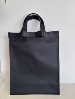 縦A4 細めリボンバッグ ♡ 黒可愛い　学校行事　サブバッグ　冠婚葬祭 お受験