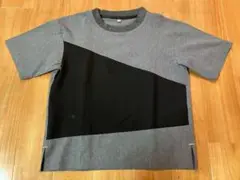 キッズTシャツ グレー✕黒 120cm